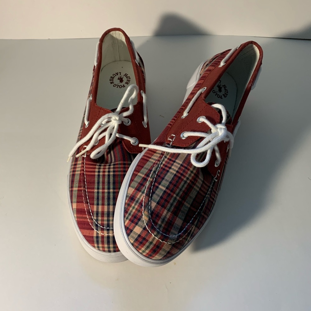 Polo Ralph Lauren Lander Maroon/Navy Deck Shoes